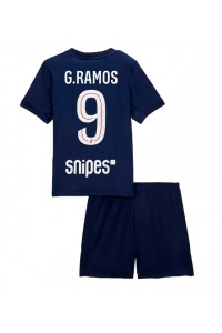 Paris Saint-Germain Goncalo Ramos #9 Jalkapallovaatteet Lasten Kotipeliasu 2025-26 Lyhythihainen (+ Lyhyet housut)